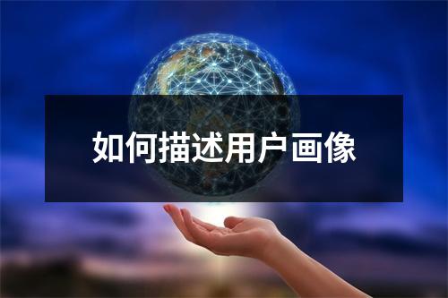 如何描述用户画像