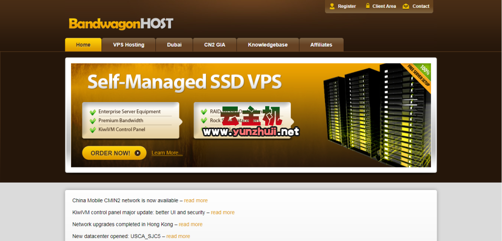 搬瓦工:DC6特价VPS,$49/年,1G内存/1核/20gSSD/1T流量/2.5Gbps带宽,CN2 GIA+CMIN2双高端网络