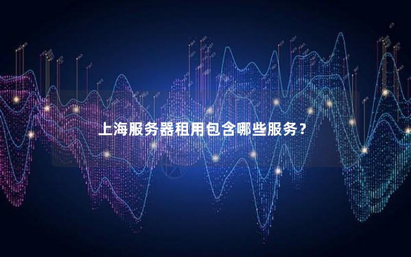 上海服务器租用包含哪些服务？