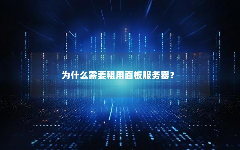 为什么需要租用面板服务器？