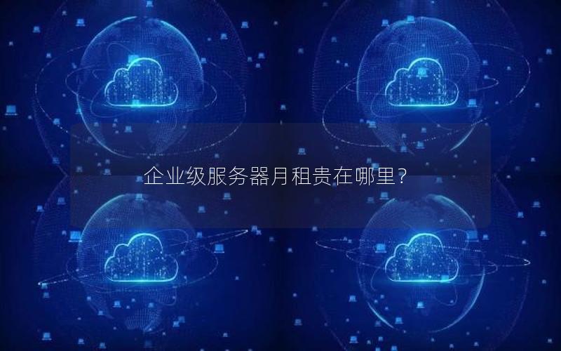 企业级服务器月租贵在哪里？