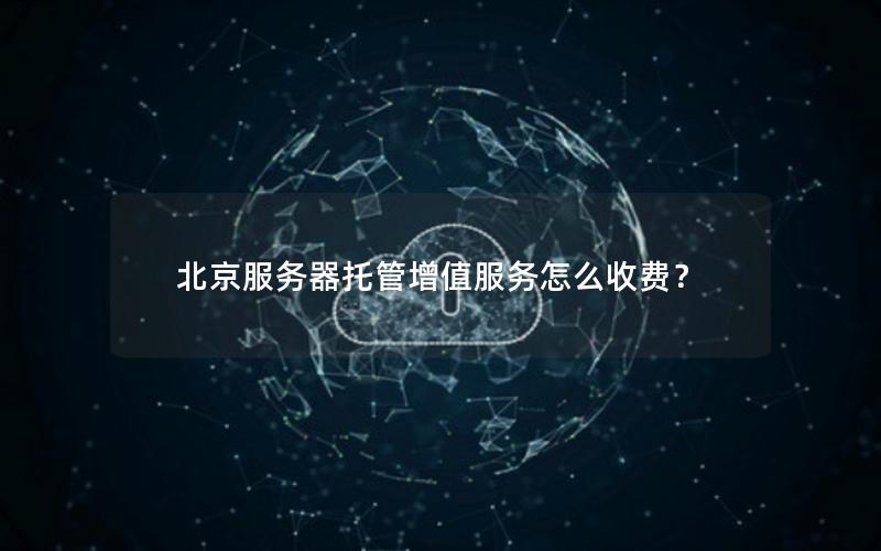 北京服务器托管增值服务怎么收费？