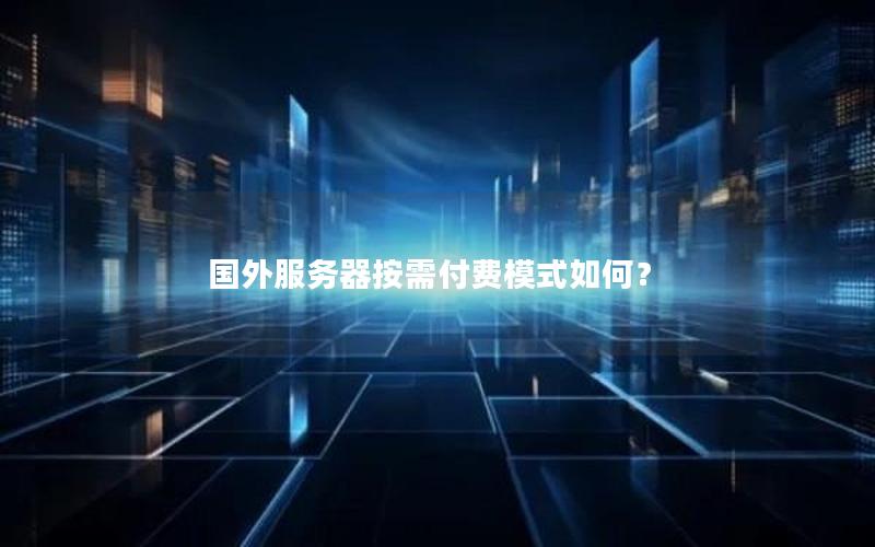 国外服务器按需付费模式如何？