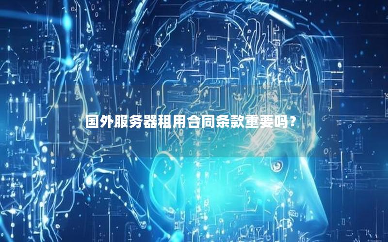 国外服务器租用合同条款重要吗？