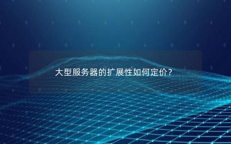 大型服务器的扩展性如何定价？