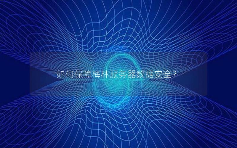 如何保障梅林服务器数据安全？