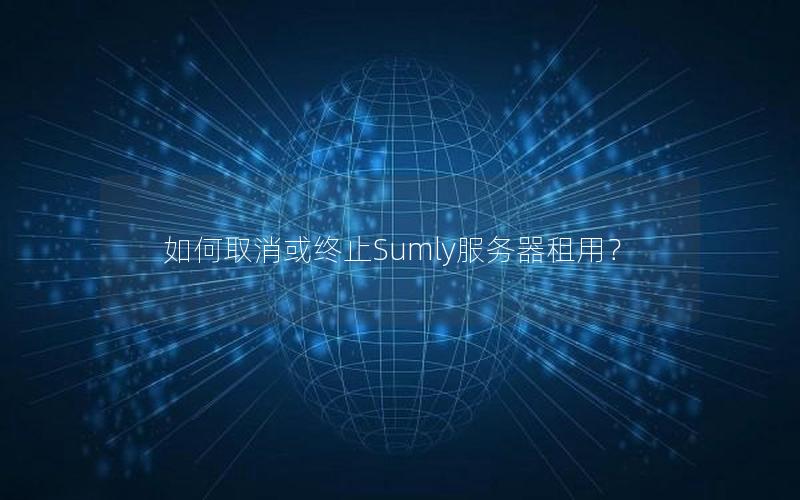 如何取消或终止Sumly服务器租用？