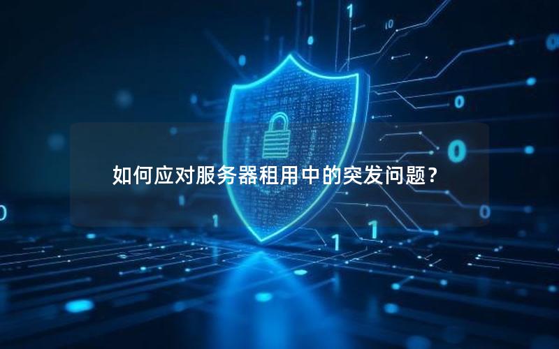 如何应对服务器租用中的突发问题？