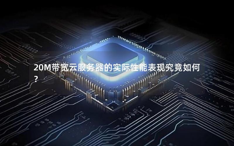 20M带宽云服务器的实际性能表现究竟如何？