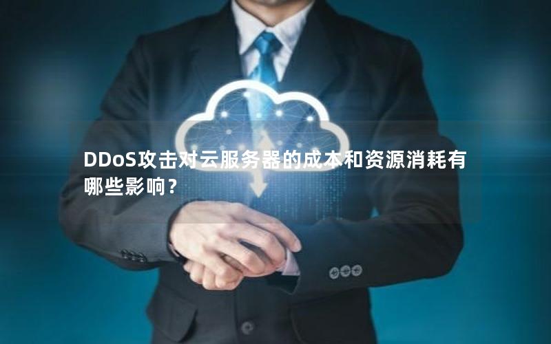 DDoS攻击对云服务器的成本和资源消耗有哪些影响？