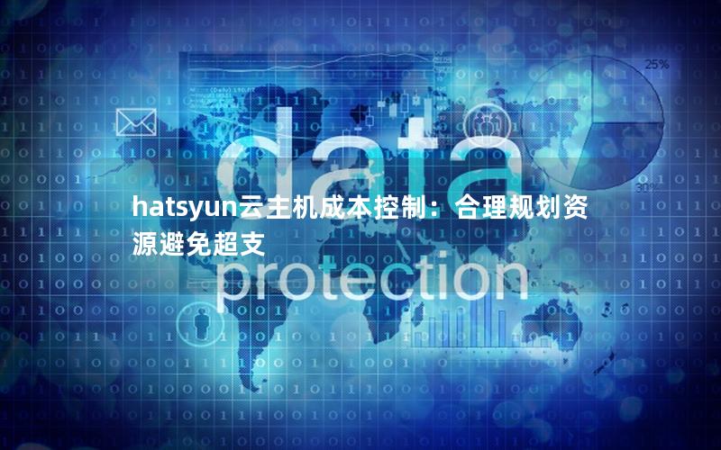 hatsyun云主机成本控制：合理规划资源避免超支