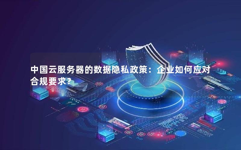 中国云服务器的数据隐私政策：企业如何应对合规要求？