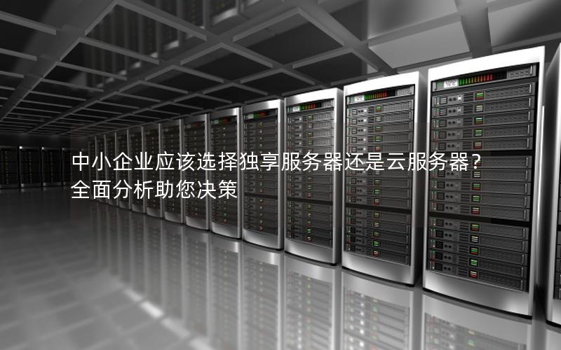 中小企业应该选择独享服务器还是云服务器？全面分析助您决策