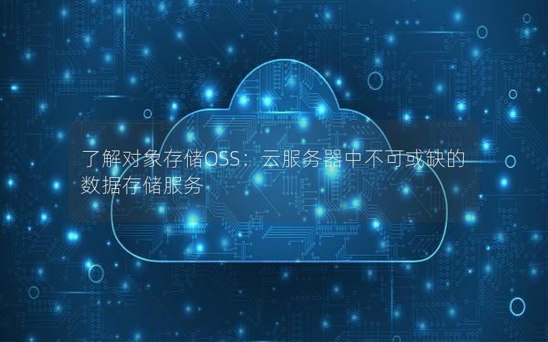 了解对象存储OSS：云服务器中不可或缺的数据存储服务