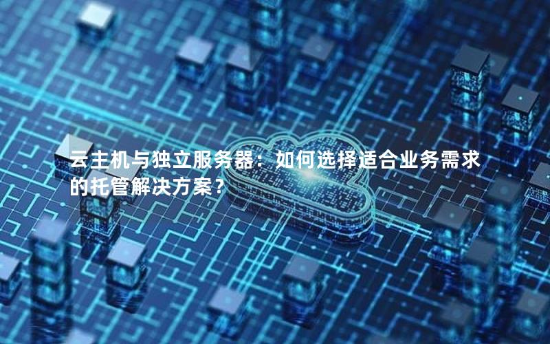 云主机与独立服务器：如何选择适合业务需求的托管解决方案？
