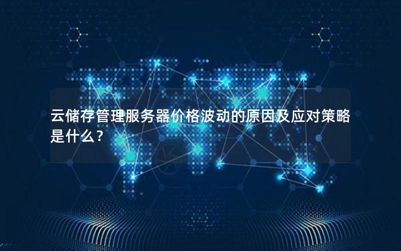 云储存管理服务器价格波动的原因及应对策略是什么？
