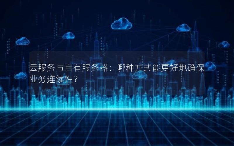 云服务与自有服务器：哪种方式能更好地确保业务连续性？