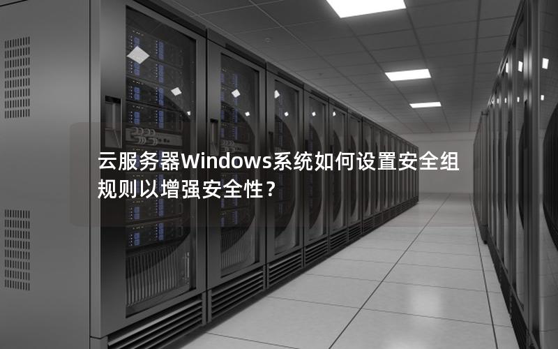 云服务器Windows系统如何设置安全组规则以增强安全性？