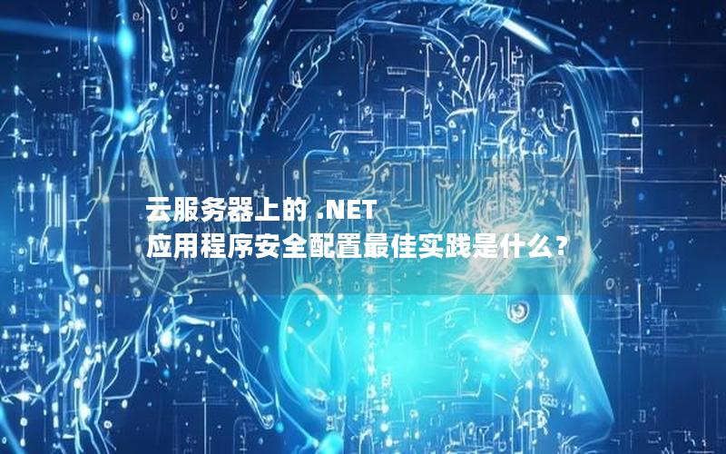 云服务器上的 .NET 应用程序安全配置最佳实践是什么？