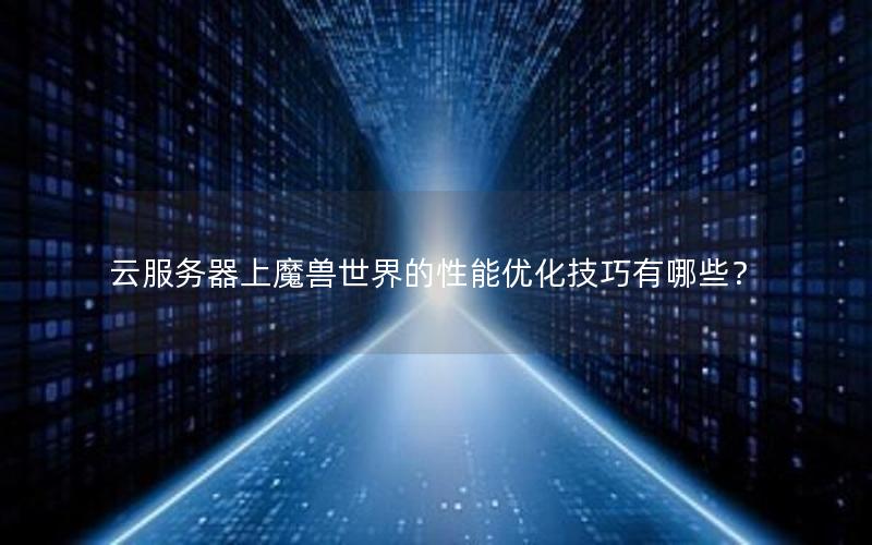 云服务器上魔兽世界的性能优化技巧有哪些？