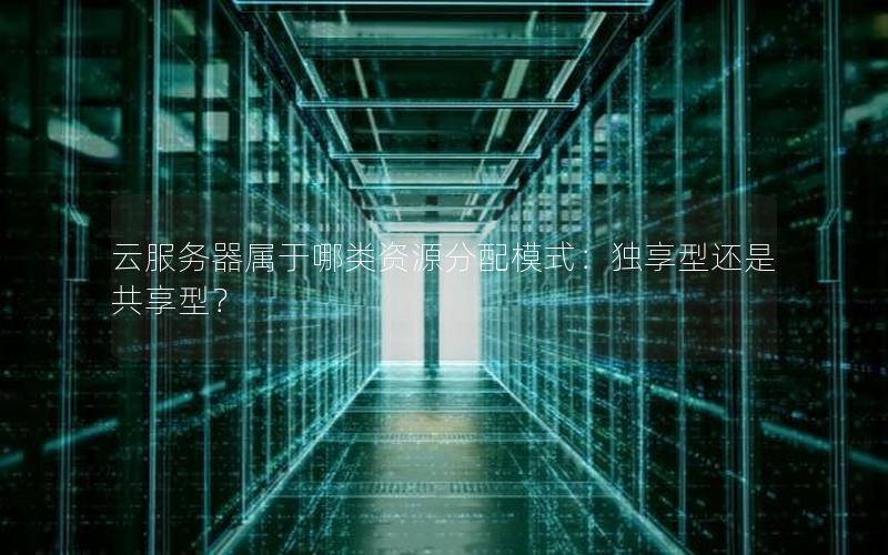 云服务器属于哪类资源分配模式：独享型还是共享型？