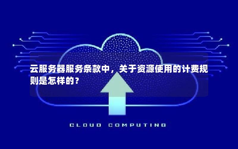 云服务器服务条款中，关于资源使用的计费规则是怎样的？