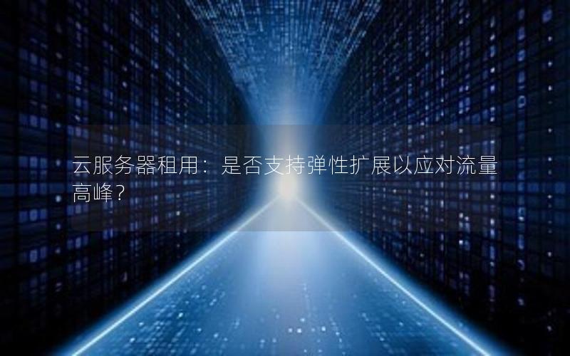 云服务器租用：是否支持弹性扩展以应对流量高峰？