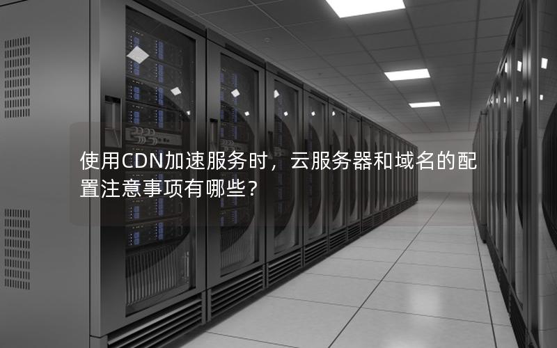 使用CDN加速服务时，云服务器和域名的配置注意事项有哪些？