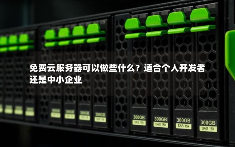 免费云服务器可以做些什么？适合个人开发者还是中小企业
