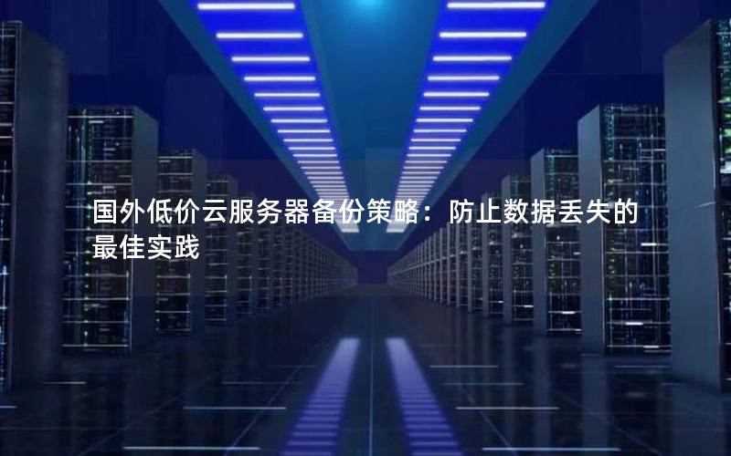 国外低价云服务器备份策略：防止数据丢失的最佳实践
