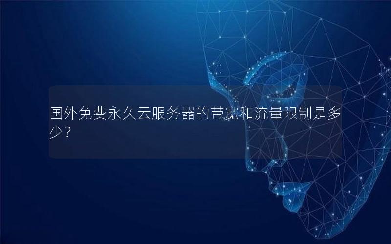 国外免费永久云服务器的带宽和流量限制是多少？