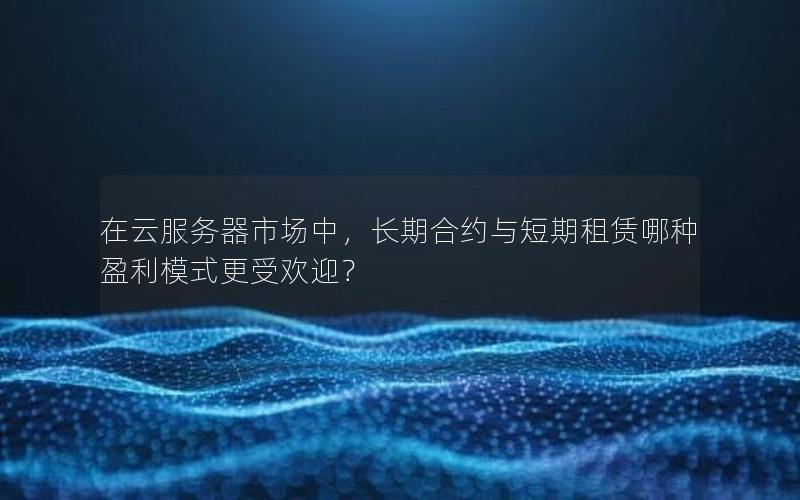 在云服务器市场中，长期合约与短期租赁哪种盈利模式更受欢迎？