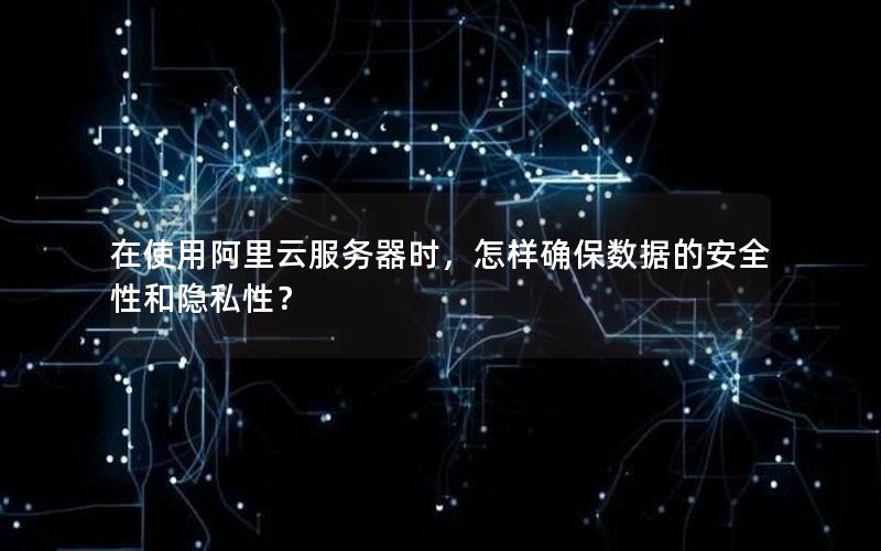 在使用阿里云服务器时，怎样确保数据的安全性和隐私性？