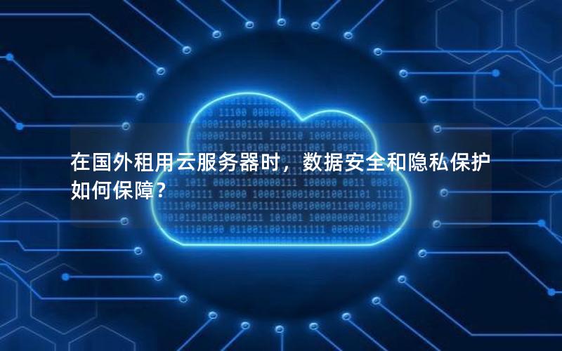 在国外租用云服务器时，数据安全和隐私保护如何保障？