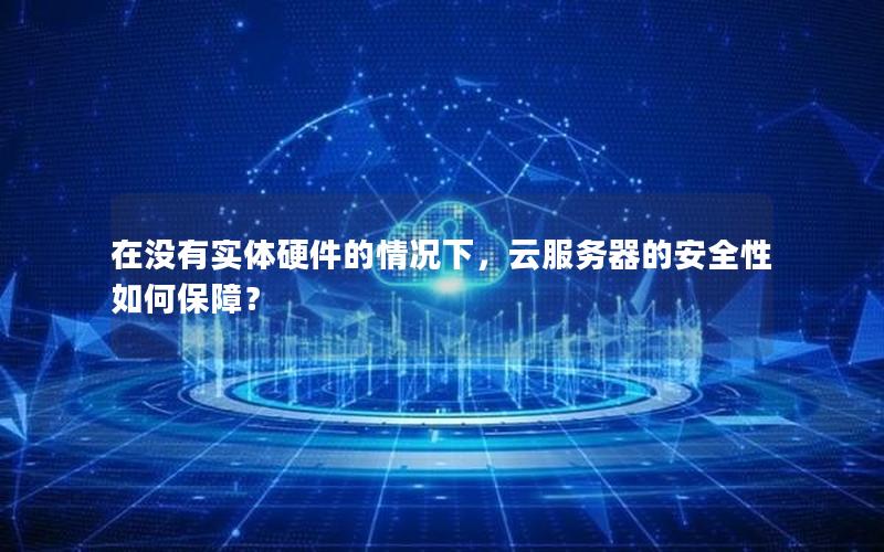 在没有实体硬件的情况下，云服务器的安全性如何保障？