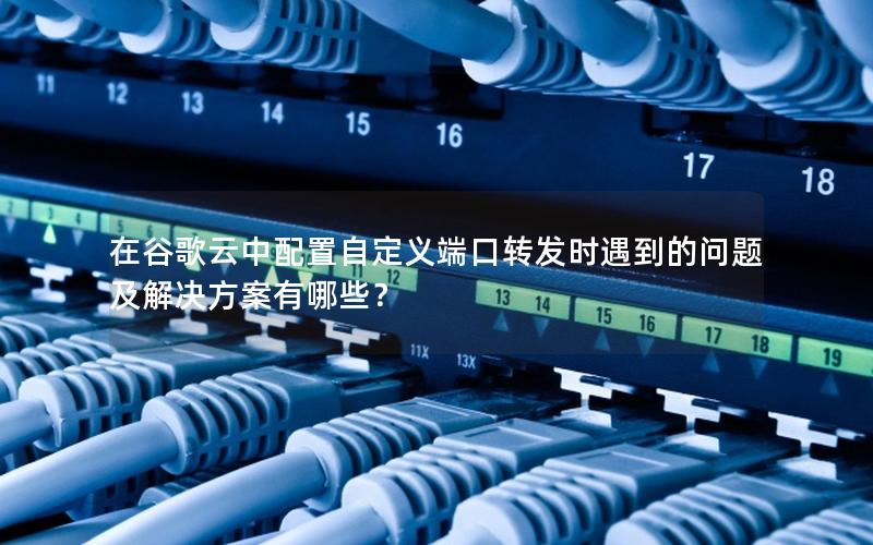 在谷歌云中配置自定义端口转发时遇到的问题及解决方案有哪些？