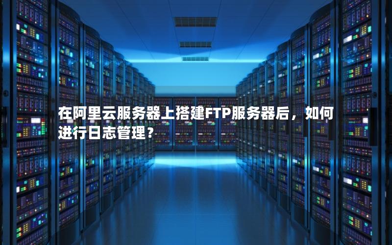 在阿里云服务器上搭建FTP服务器后，如何进行日志管理？