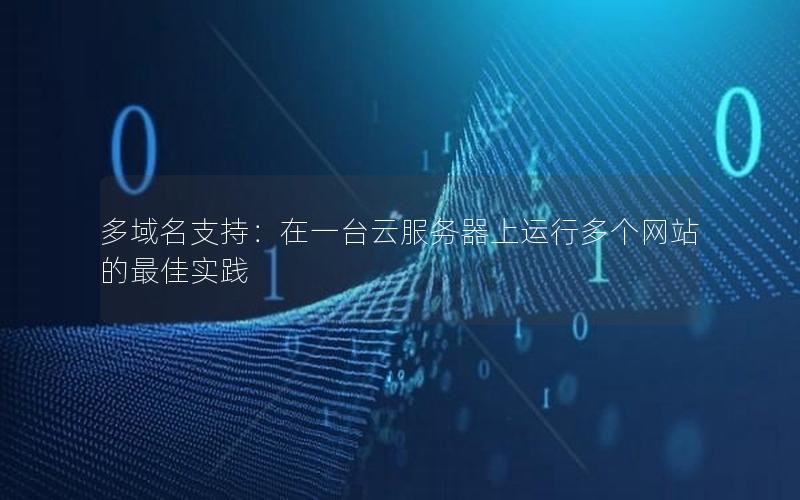 多域名支持：在一台云服务器上运行多个网站的最佳实践