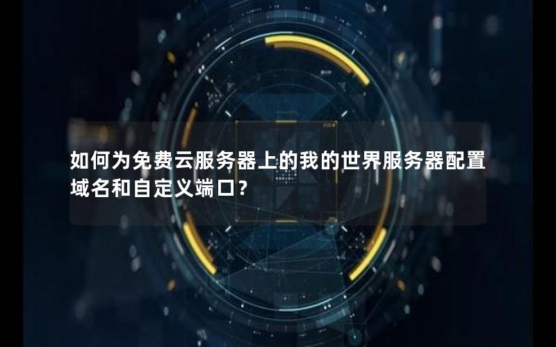 如何为免费云服务器上的我的世界服务器配置域名和自定义端口？