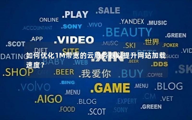 如何优化1M带宽的云服务器以提升网站加载速度？