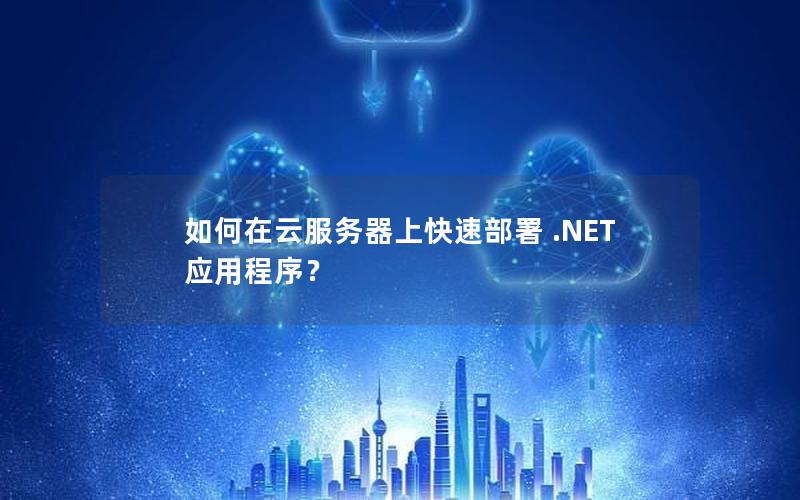 如何在云服务器上快速部署 .NET 应用程序？
