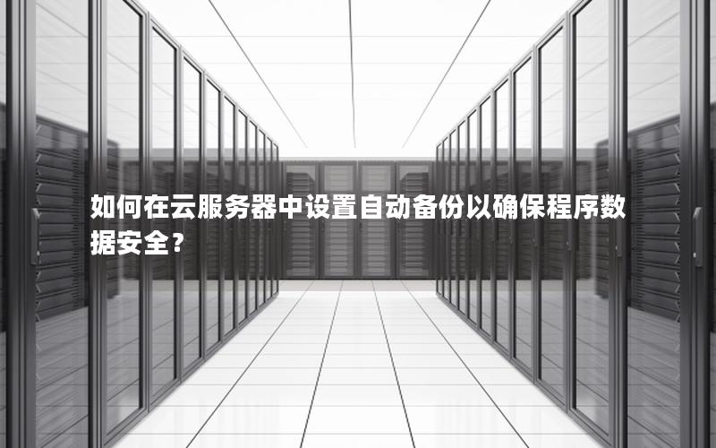 如何在云服务器中设置自动备份以确保程序数据安全？