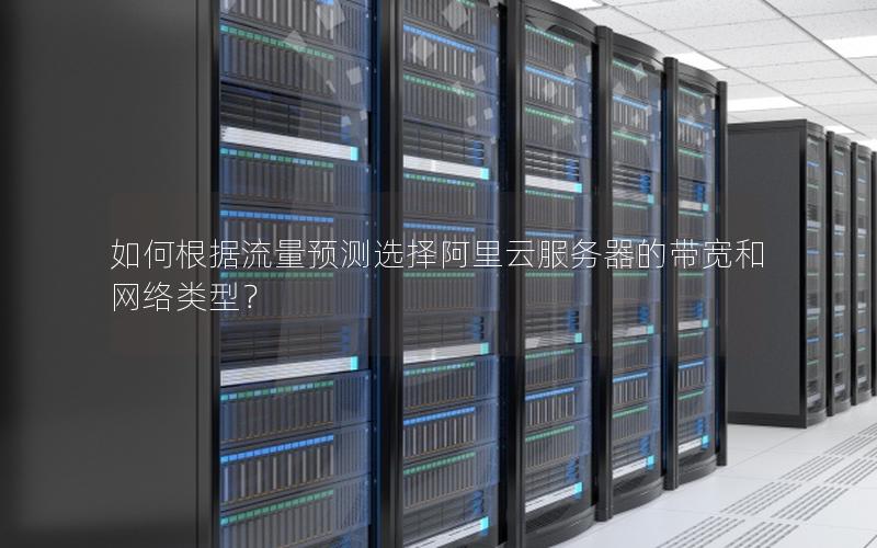 如何根据流量预测选择阿里云服务器的带宽和网络类型？