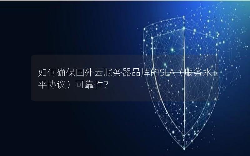 如何确保国外云服务器品牌的SLA（服务水平协议）可靠性？