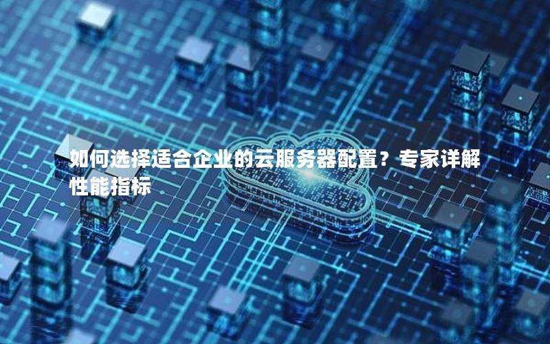 如何选择适合企业的云服务器配置？专家详解性能指标