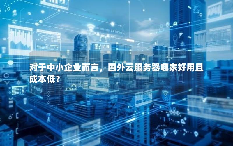 对于中小企业而言，国外云服务器哪家好用且成本低？