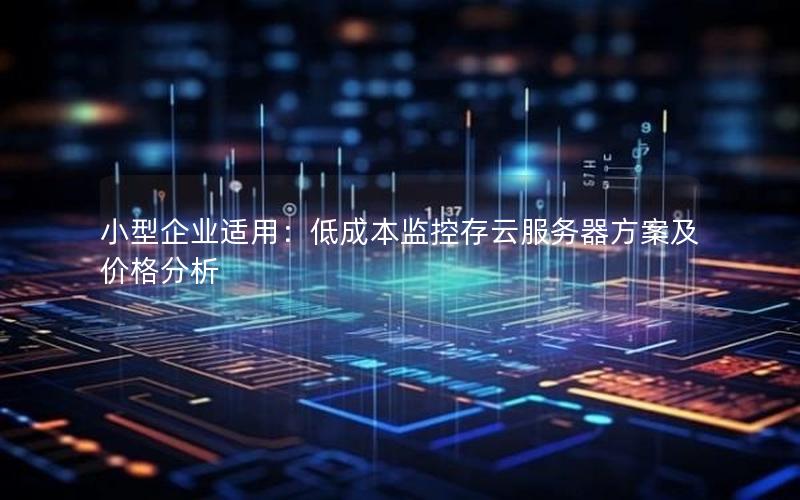 小型企业适用：低成本监控存云服务器方案及价格分析