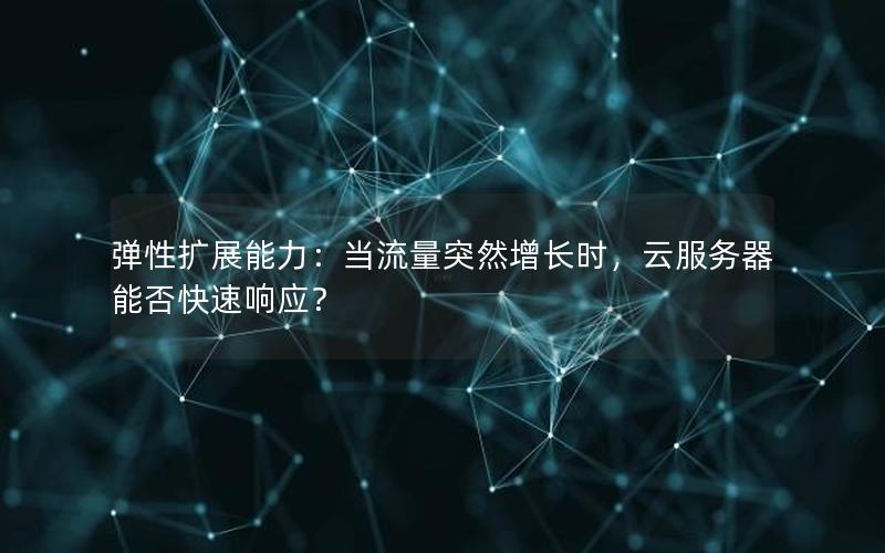 弹性扩展能力：当流量突然增长时，云服务器能否快速响应？