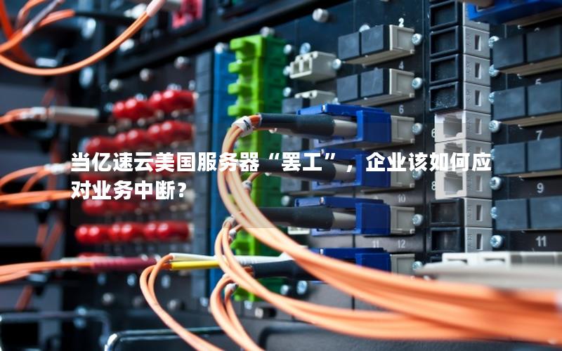 当亿速云美国服务器“罢工”，企业该如何应对业务中断？
