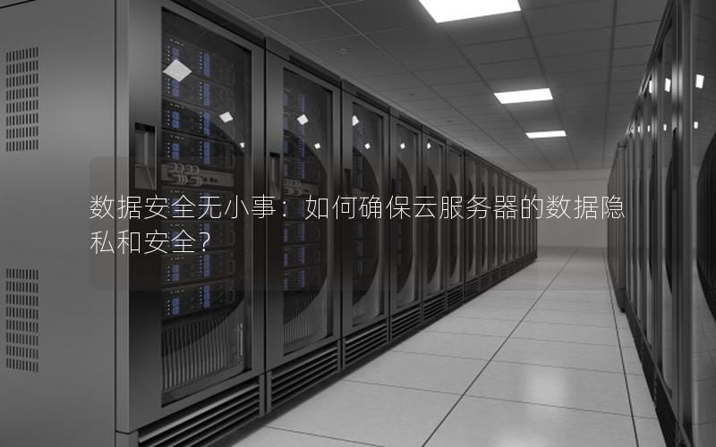 数据安全无小事：如何确保云服务器的数据隐私和安全？